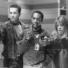 Still of Linda Hamilton, Arnold Schwarzenegger and Joe Morton in Terminator 2: Judgment Day