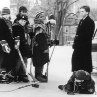 Still of Emilio Estevez, Joshua Jackson, Marguerite Moreau and Elden Henson in The Mighty Ducks