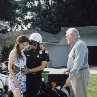 Still of Tim Robbins, Robert Altman and Madeleine Stowe in Short Cuts