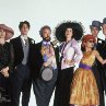 Still of Kristin Scott Thomas, Hugh Grant, Andie MacDowell, Simon Callow, John Hannah, Charlotte Coleman and James Fleet in Four Weddings and a Funeral