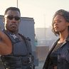 Still of Wesley Snipes and N'Bushe Wright in Blade