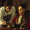 Still of Leonardo DiCaprio and Randall Wallace in The Man in the Iron Mask