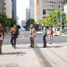 Still of Leonardo DiCaprio, Joseph Gordon-Levitt, Tom Hardy, Ellen Page, Ken Watanabe and Dileep Rao in Inception