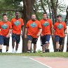 Still of Adam Sandler, Chris Rock, Rob Schneider, David Spade and Kevin James in Grown Ups