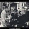 Writer/director Michael Mann discusses a scene with Al Pacino and Russell Crowe