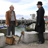 Still of Jean-Pierre Darroussin and André Wilms in Le Havre