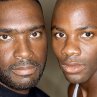 Writer Antwone Fisher and actor Derek Luke