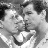 Still of Pierce Brosnan and Geoffrey Rush in The Tailor of Panama