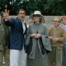 Production designer Elio Sebastian (ISAAC MIZRAHI, center left) and costume designer Alexandria (MARIAN SELDES) do some location scouting with director Val Waxman (WOODY ALLEN, right) and studio executive Ellie (TÃ‰A LEONI, far right) in Woody Allen's latest contemporary comedy HOLLYWOOD ENDING, being distributed domestically by DreamWorks.  