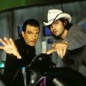 Antonio Banderas and Robert Rodriguez in Spy Kids 2: Island of Lost Dreams