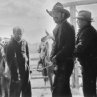 Still of Kevin Costner, Robert Duvall and Michael Jeter in Open Range