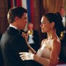 The First Daughter, Samantha, (Katie Holmes) enjoys a romantic evening with new boyfriend James (Marc Blucas).