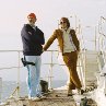 Still of Bill Murray and Wes Anderson in The Life Aquatic with Steve Zissou