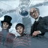 Still of Johnny Depp, Freddie Highmore and David Kelly in Charlie and the Chocolate Factory