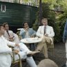 Still of Rob Schneider, Carlos Ponce, Alex Dimitriades and Douglas Sills in Deuce Bigalow: European Gigolo