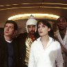 Still of Sam Rockwell, Mos Def, Zooey Deschanel and Martin Freeman in The Hitchhiker's Guide to the Galaxy