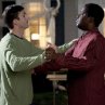 Ashton Kutcher (l) and Bernie Mac star in Columbia Pictures/Regency EnterprisesÂ’ new comedy Guess Who.     