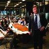 Still of Alec Baldwin and Matt Damon in The Departed