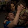 Still of Thandie Newton and Simon Pegg in Run, Fatboy, Run