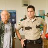 Still of Luke Wilson and Jimmy Buffett in Hoot