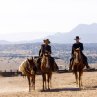 Still of Ed Harris and Viggo Mortensen in Appaloosa