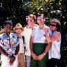 Still of Robert Carradine, Curtis Armstrong, Timothy Busfield and Larry B. Scott in Revenge of the Nerds