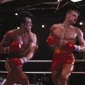 Still of Dolph Lundgren and Sylvester Stallone in Rocky IV