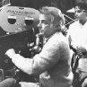 Director John G. Avildsen and Ralph Macchio on the set of 