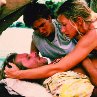 Still of Harrison Ford, River Phoenix and Helen Mirren in The Mosquito Coast