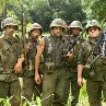 Still of Robert Downey Jr., Ben Stiller, Jay Baruchel, Jack Black and Brandon T. Jackson in Tropic Thunder